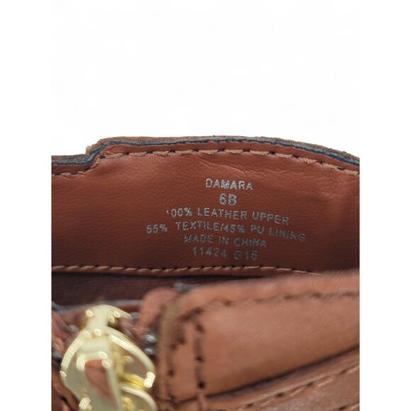 Ralph Lauren Damara Brown Leather Booties Size 6B Western Ankle Boots - Picture 3 of 5